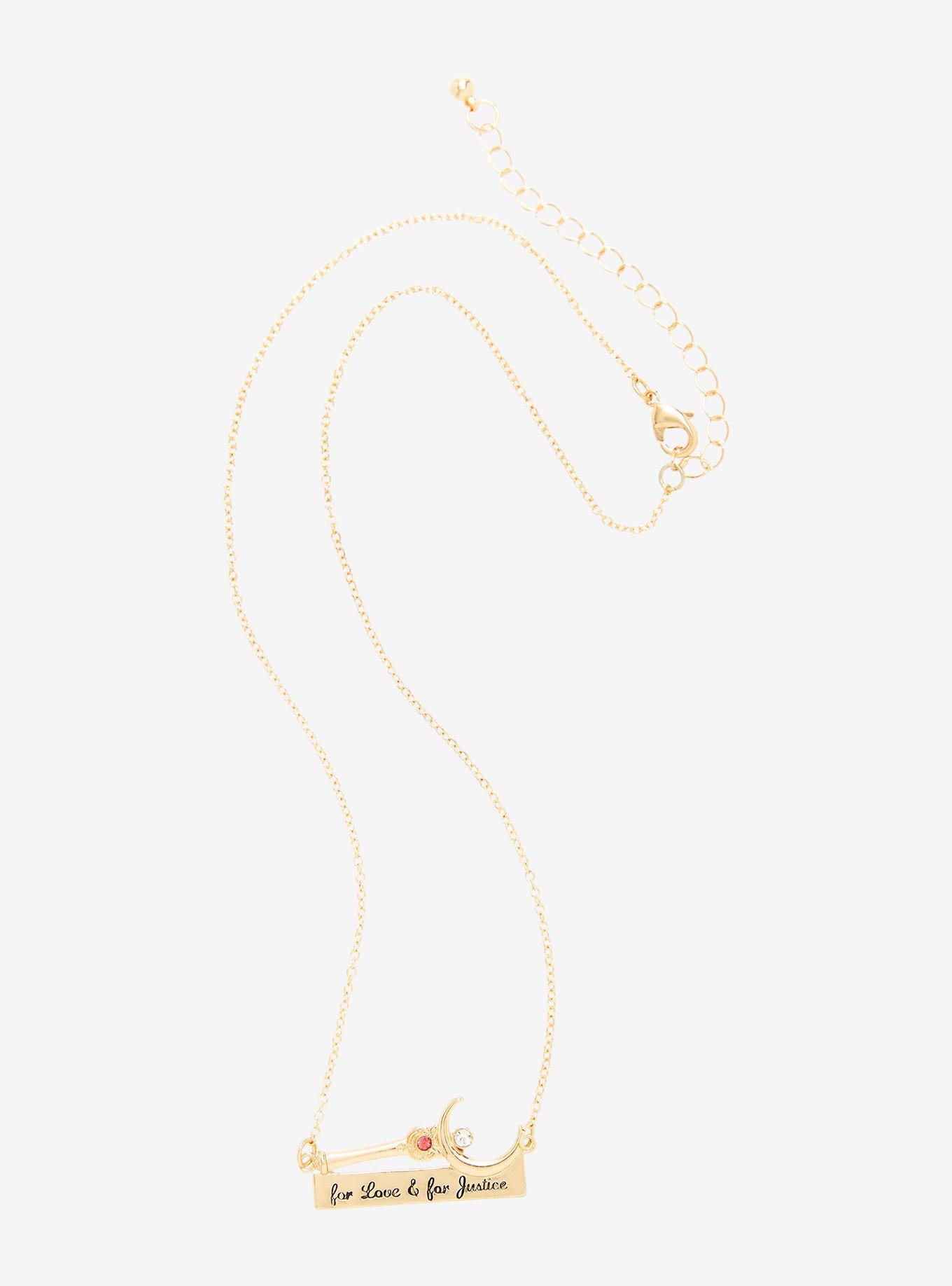 Sailor Moon For Love & For Justice Necklace - BoxLunch Exclusive, , alternate