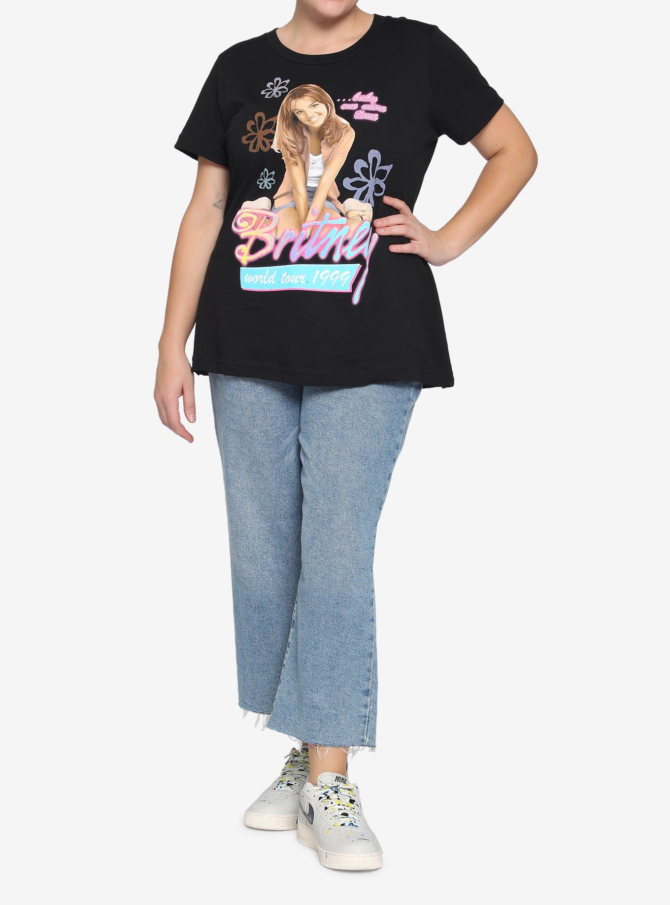 Britney Spears Baby One More Time Tour Girls T-Shirt Plus Size, BLACK, alternate
