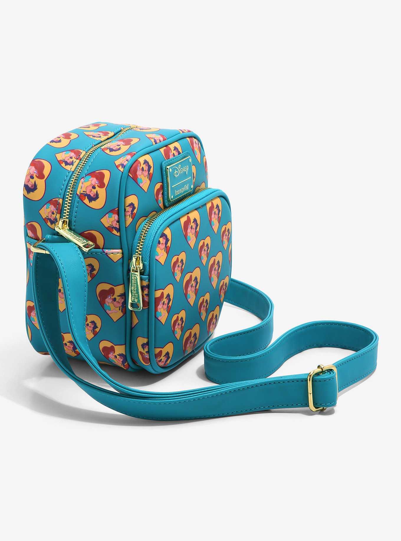 Loungefly Disney A Goofy Movie Heart Kiss Allover Print Crossbody Bag - BoxLunch Exclusive , , hi-res