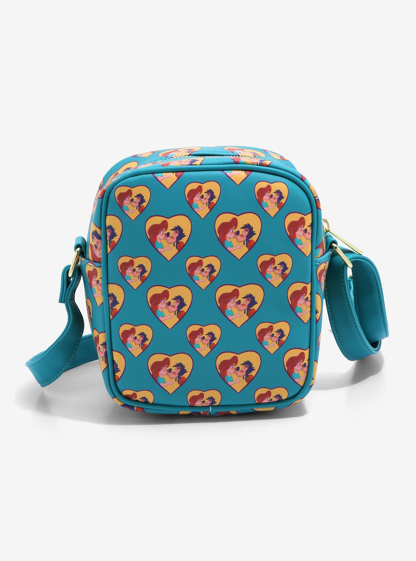 Loungefly Disney A Goofy Movie Heart Kiss Allover Print Crossbody Bag - BoxLunch Exclusive , , alternate