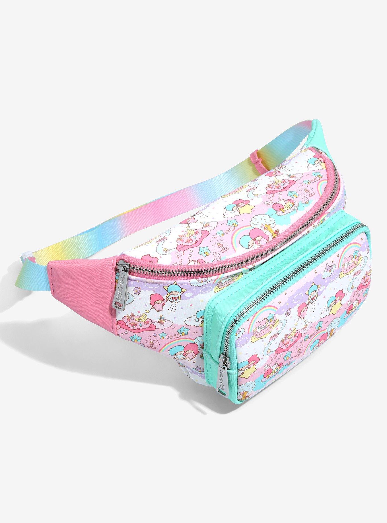 Loungefly Sanrio Little Twin Stars Rainbow Allover Print Fanny Pack - BoxLunch Exclusive, , alternate