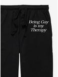 Being Gay Is My Therapy Pajama Pants, BLACK, alternate