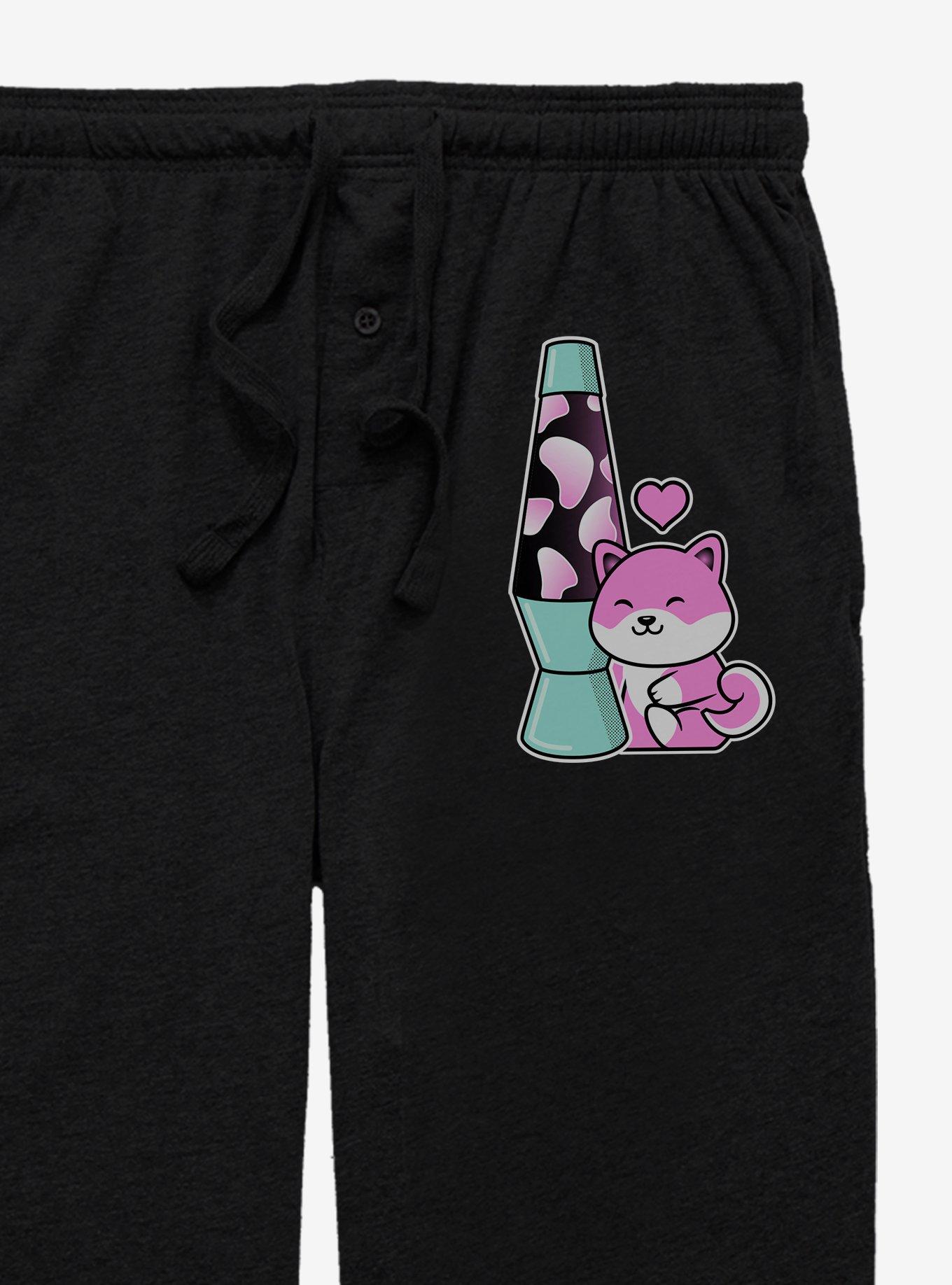 Cat Lava You Pajama Pants, BLACK, alternate