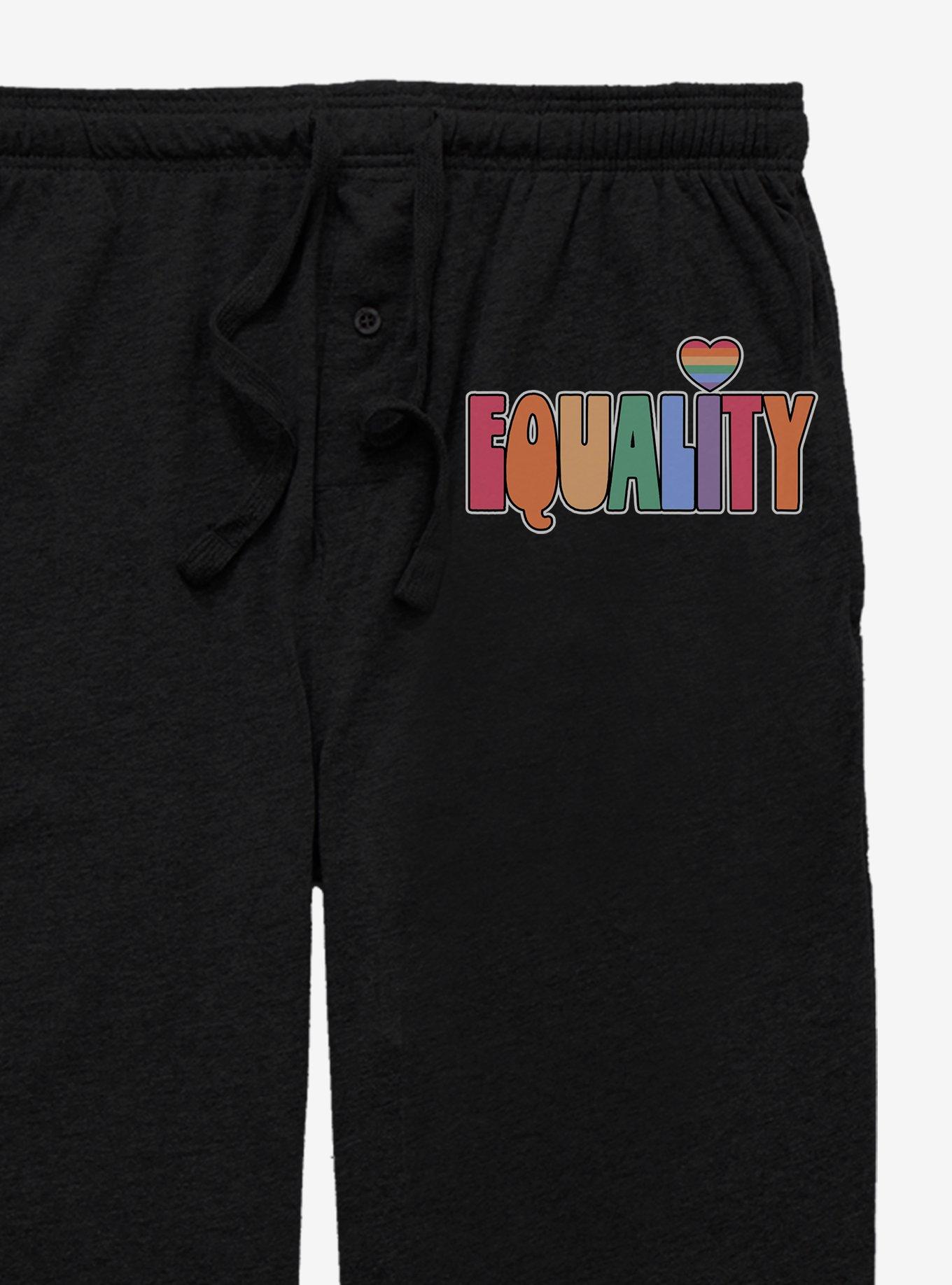 Equality Heart Pajama Pants, BLACK, alternate