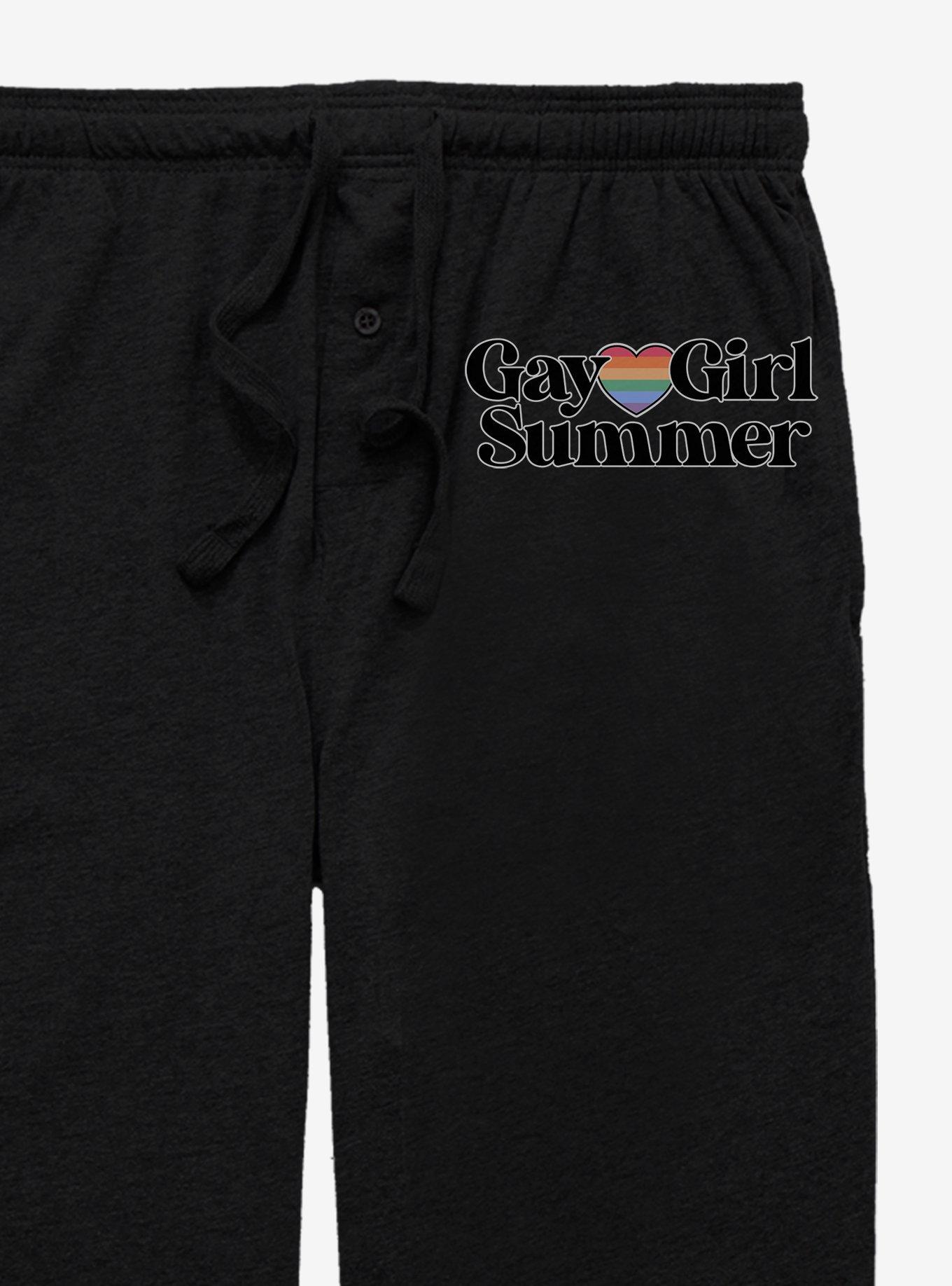 Gay Girl Summer Pajama Pants, BLACK, alternate