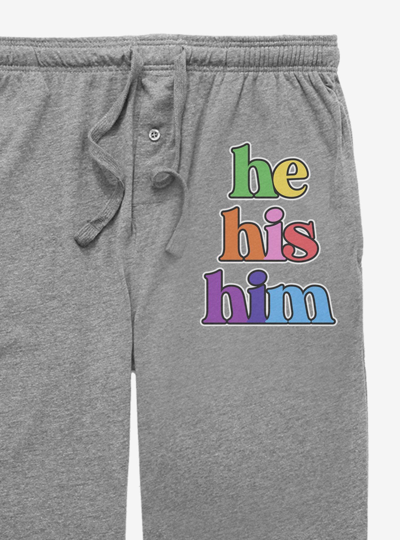 His Pronouns Pajama Pants, GRAPHITE HEATHER, alternate
