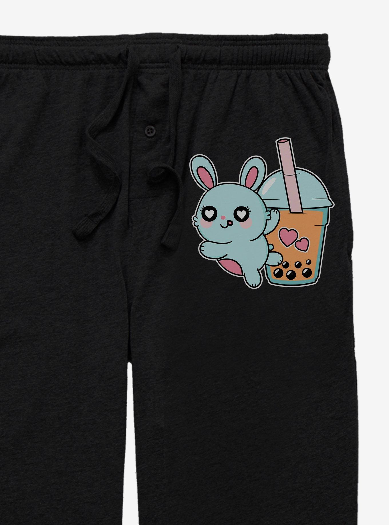 Love Me Some Boba Pajama Pants, BLACK, alternate