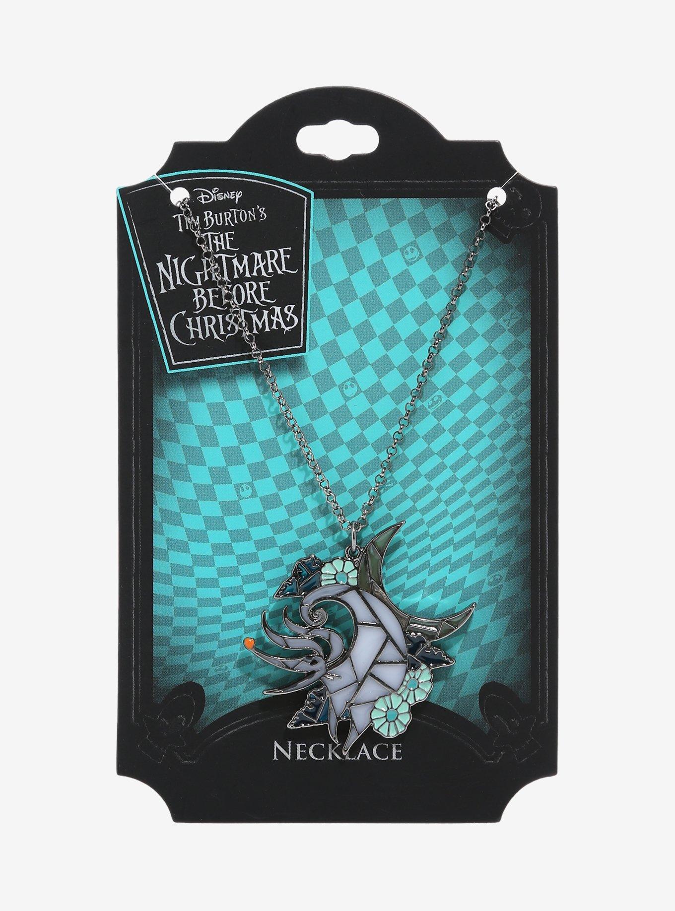 Disney The Nightmare Before Christmas Zero Stained Glass Necklace - BoxLunch Exclusive, , alternate