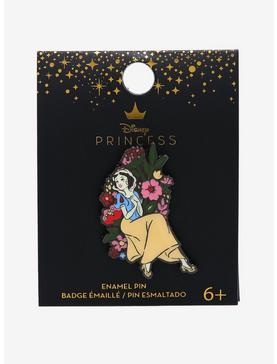 Loungefly Disney Princess Snow White Seated Floral Enamel Pin - BoxLunch Exclusive, , hi-res