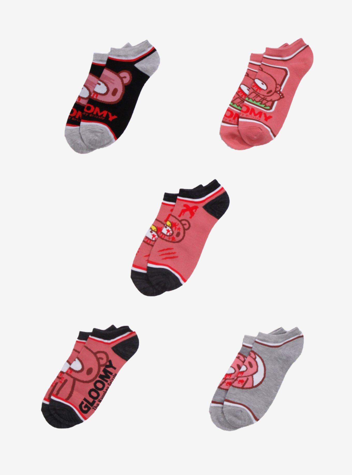 Gloomy Bear No-Show Socks 5 Pair, , alternate