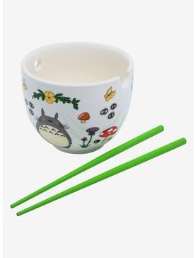 Studio Ghibli My Neighbor Totoro Forest Spirits & Flora Ramen Bowl with Chopsticks - BoxLunch Exclusive, , hi-res