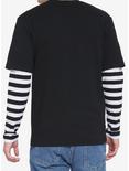 Black & White Stripe Twofer Long-Sleeve T-Shirt, STRIPE - WHITE, alternate