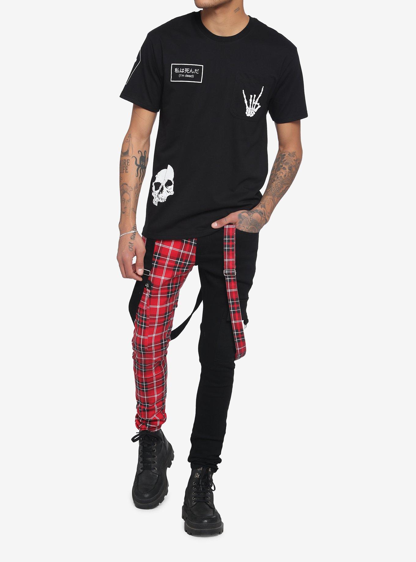 I'm Dead Patches T-Shirt, BLACK, alternate