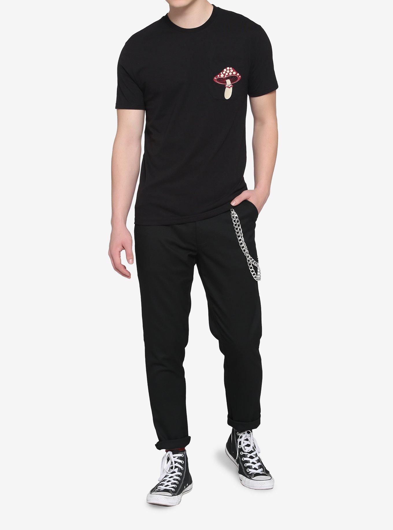 Mushroom T-Shirt, BLACK, alternate