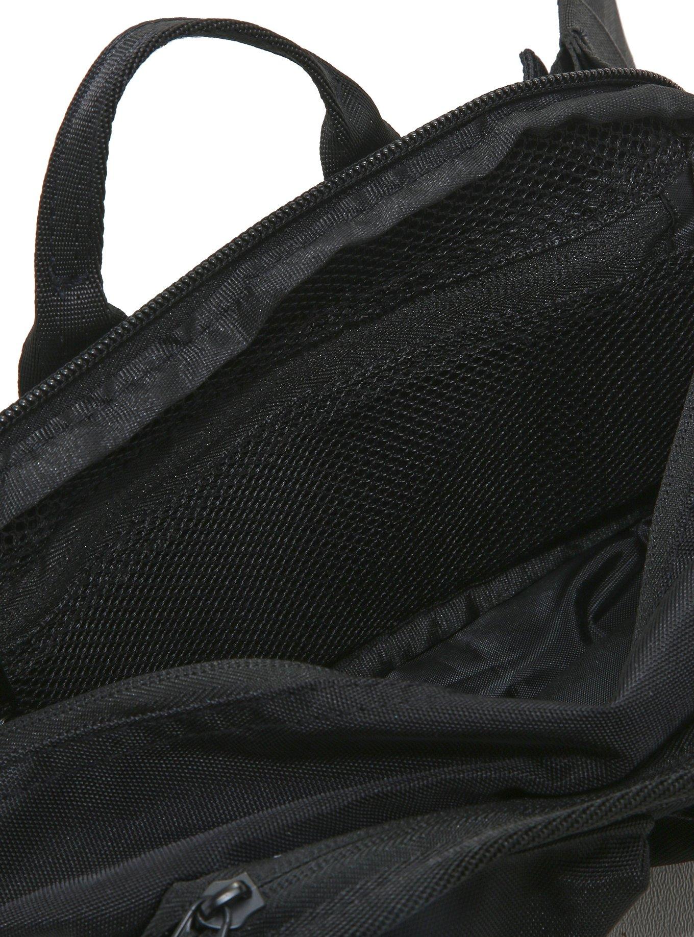 Black Buckle & Chain Fanny Pack, , alternate