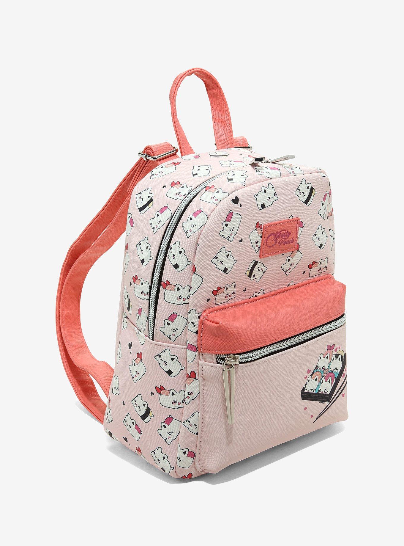 Tasty Peach Sushi Meowchi Mini Backpack, , alternate