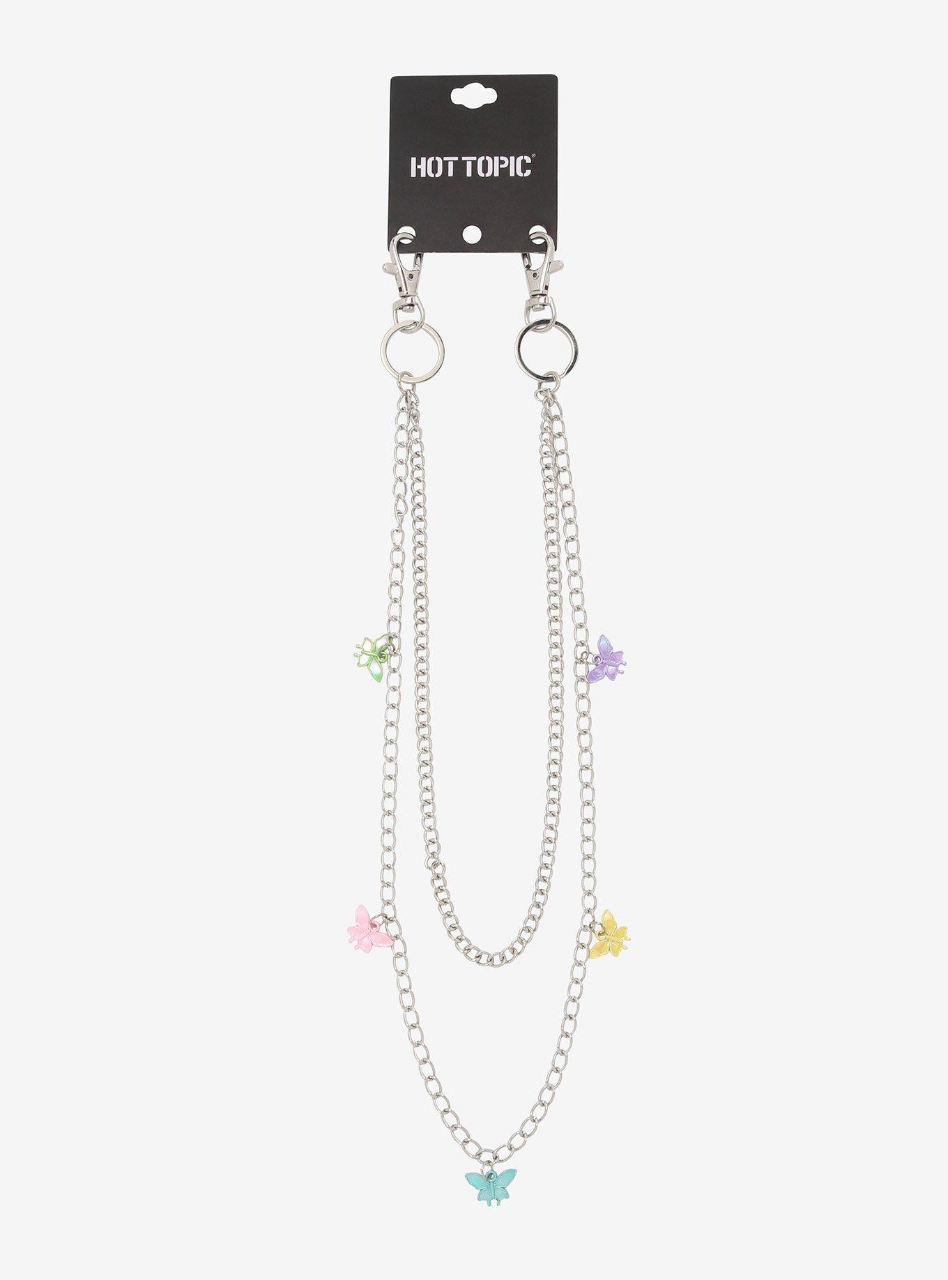 Butterfly Charm 18 Inch & 24 Inch Double Wallet Chain, , alternate