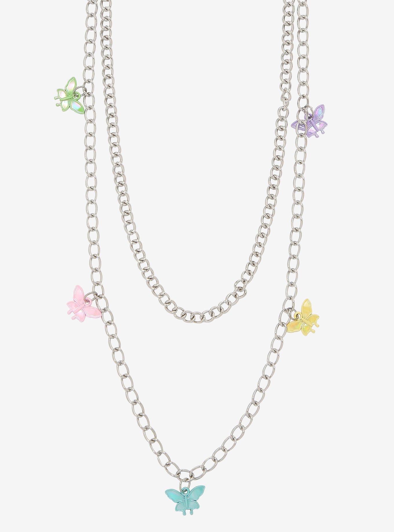 Butterfly Charm 18 Inch & 24 Inch Double Wallet Chain, , alternate