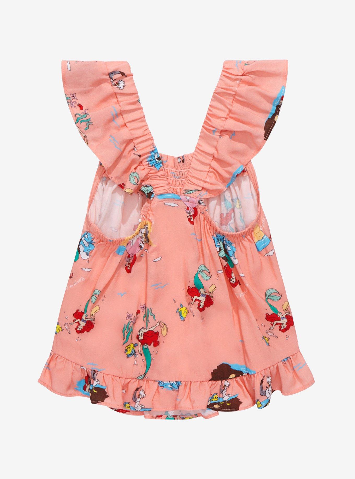 Disney The Little Mermaid Ariel & Friends Scenic Toddler Ruffled Tank Top - BoxLunch Exclusive, LIGHT PINK, alternate