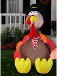 Thanksgiving Pilgrim Turkey Inflatable Décor Large, , alternate