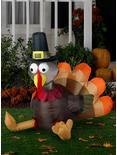 Thanksgiving Pilgrim Turkey Inflatable Décor Small, , alternate