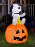 Peanuts Snoopy on Pumpkin Inflatable Décor, , alternate