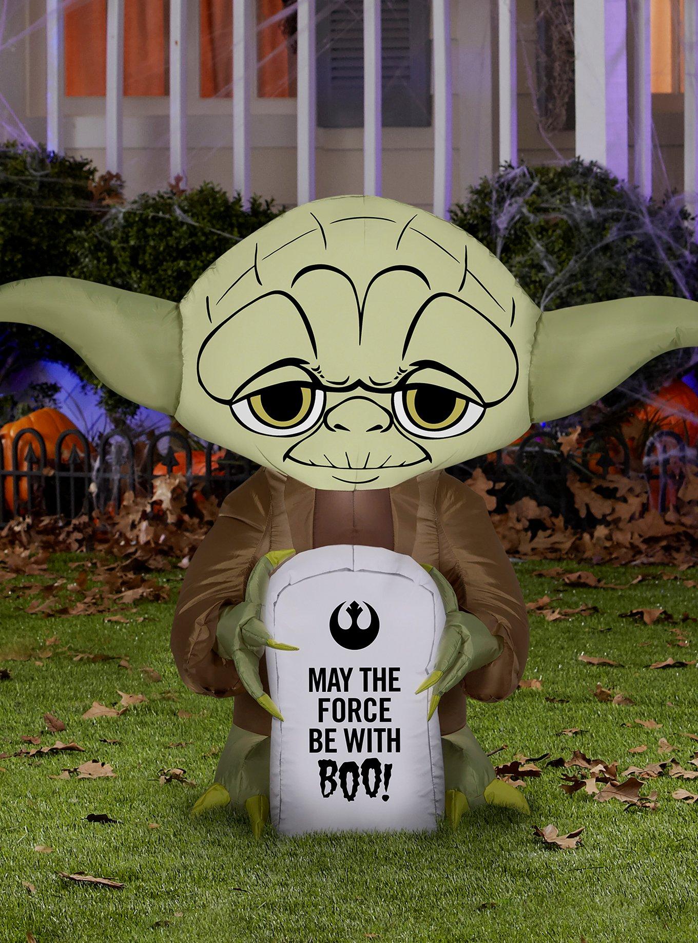 Star Wars Yoda Tombstone Inflatable Décor, , alternate