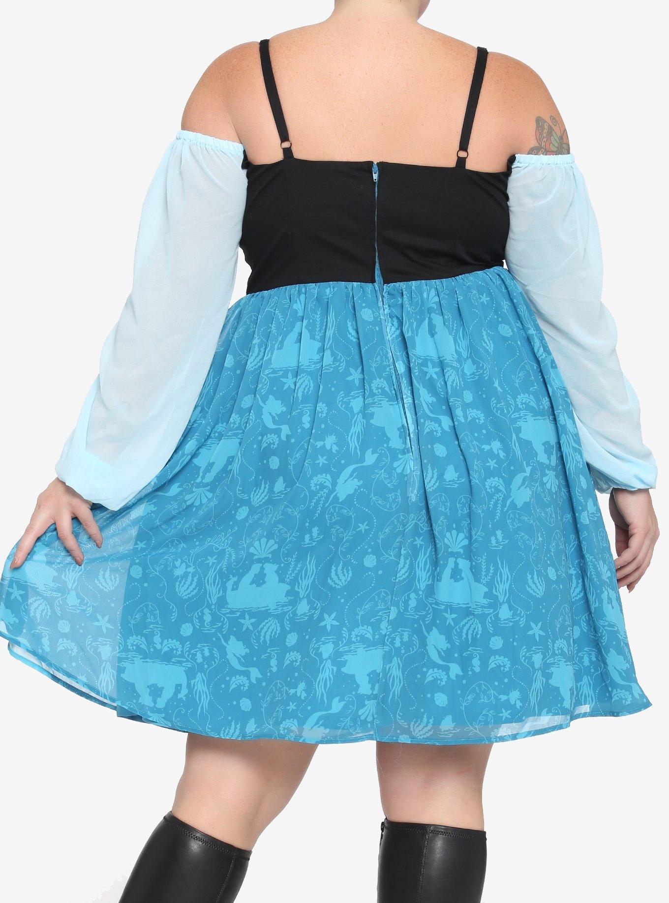 Disney The Little Mermaid Kiss The Girl Dress Plus Size, MULTI, alternate