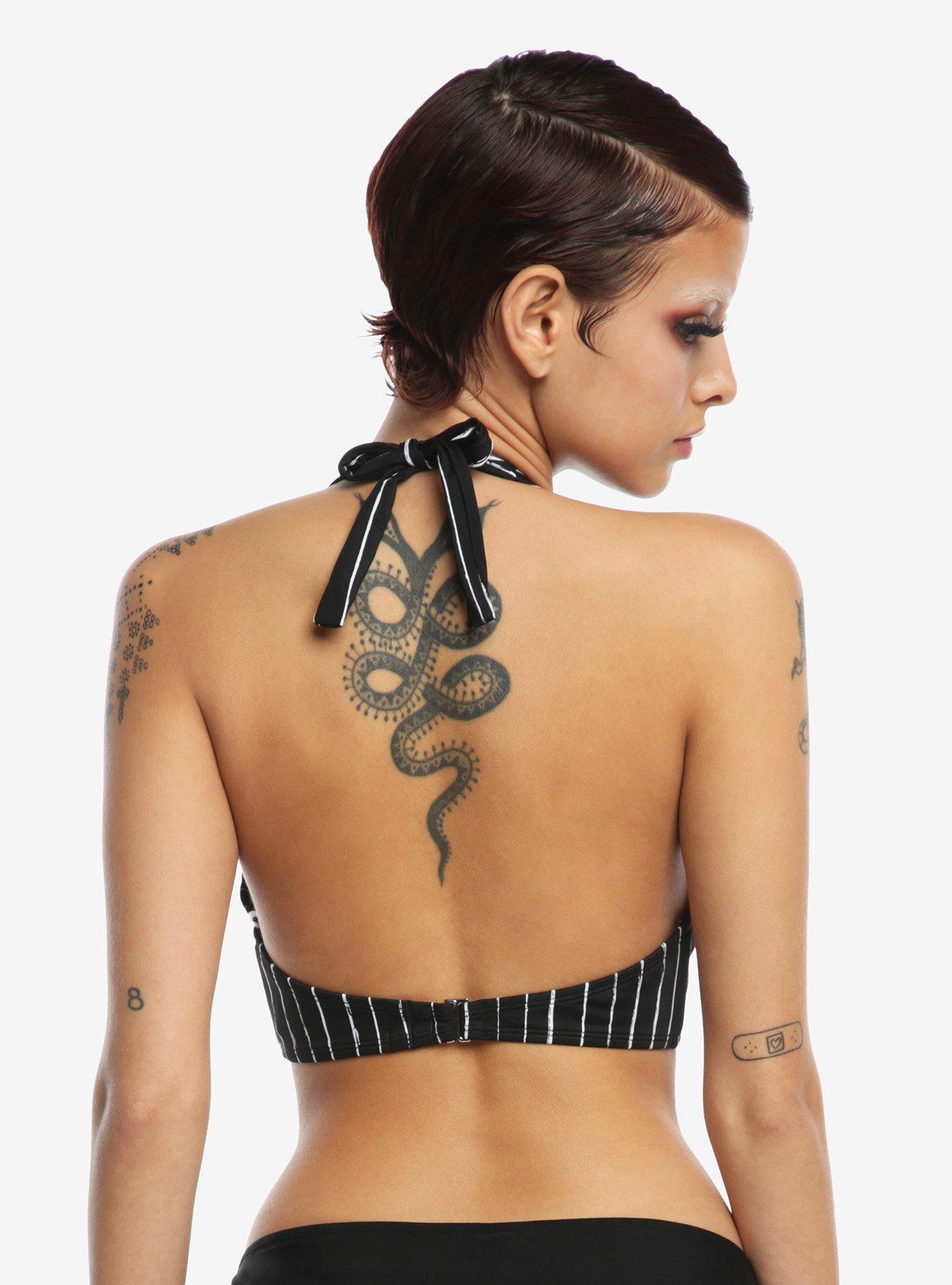 The Nightmare Before Christmas Jack Skellington Halter Swim Top, , alternate