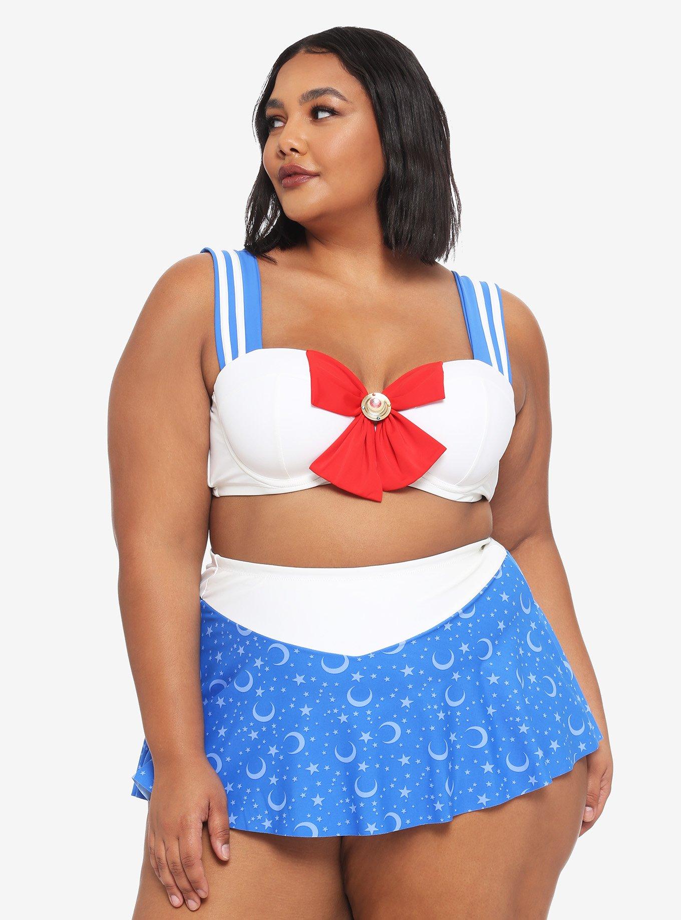 Sailor Moon Cosplay Swim Top Plus Size, , alternate