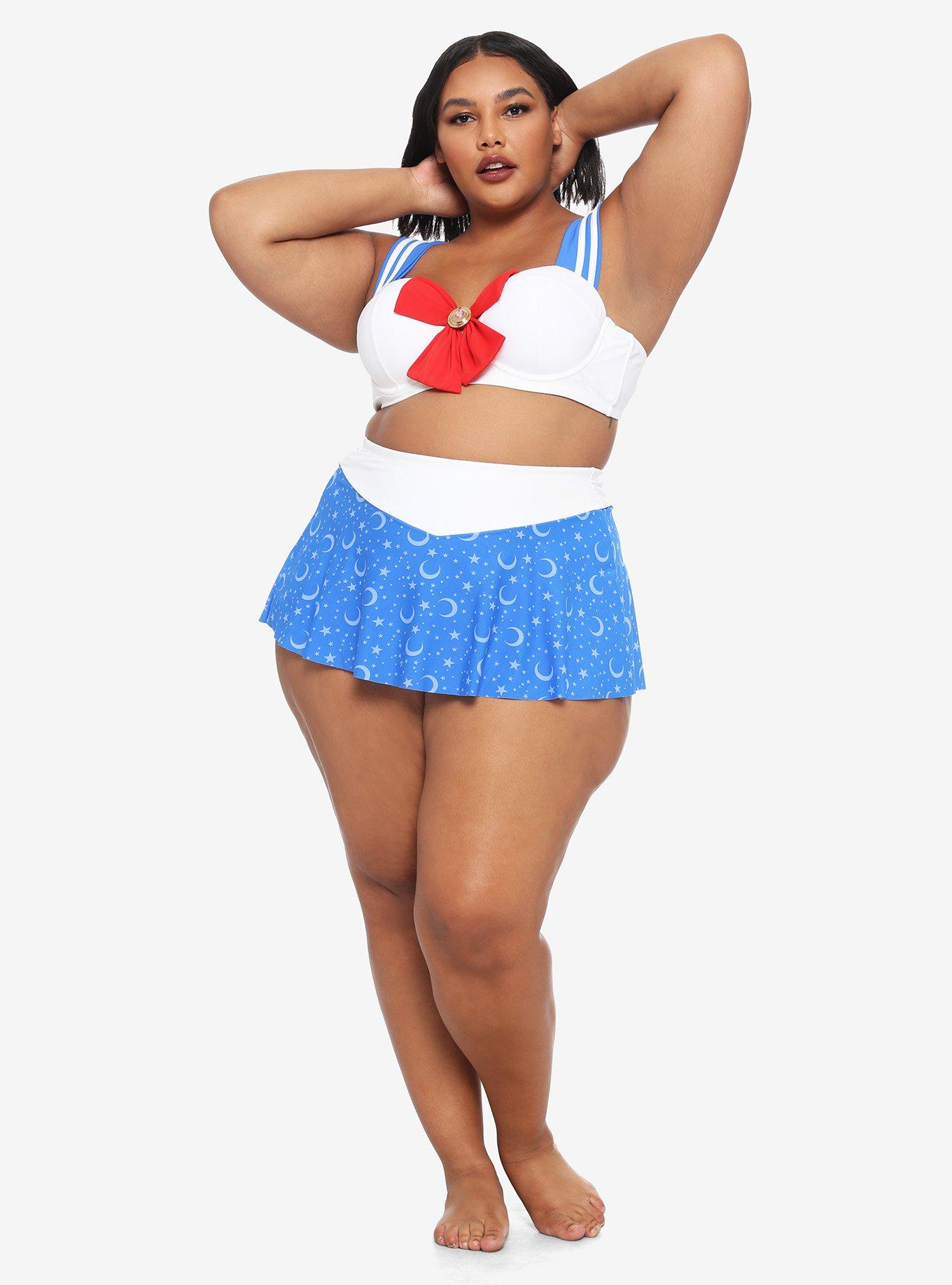 Sailor Moon Cosplay Swim Top Plus Size, , alternate