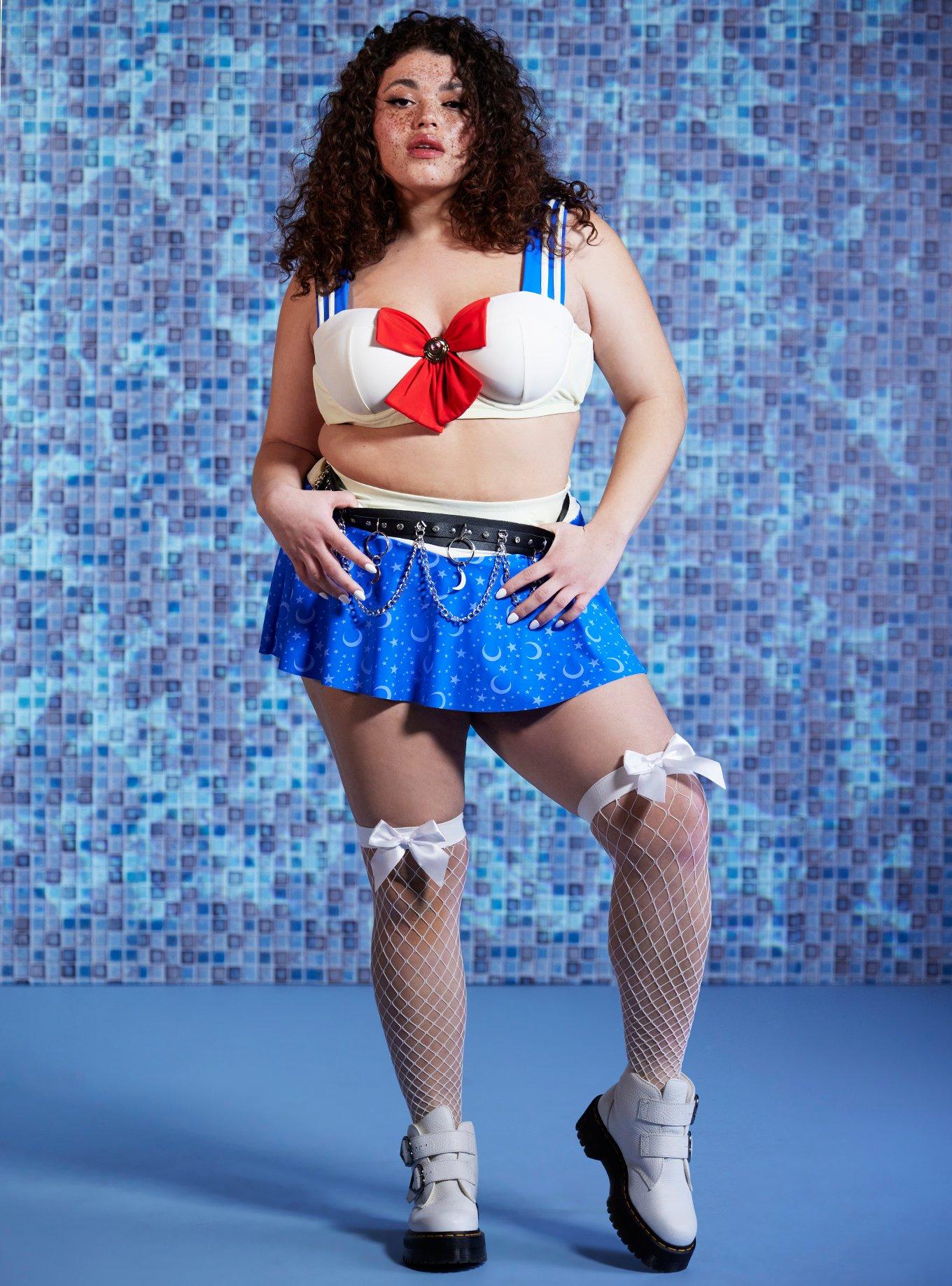 Sailor Moon Cosplay Skirted Swim Bottoms Plus Size, , alternate