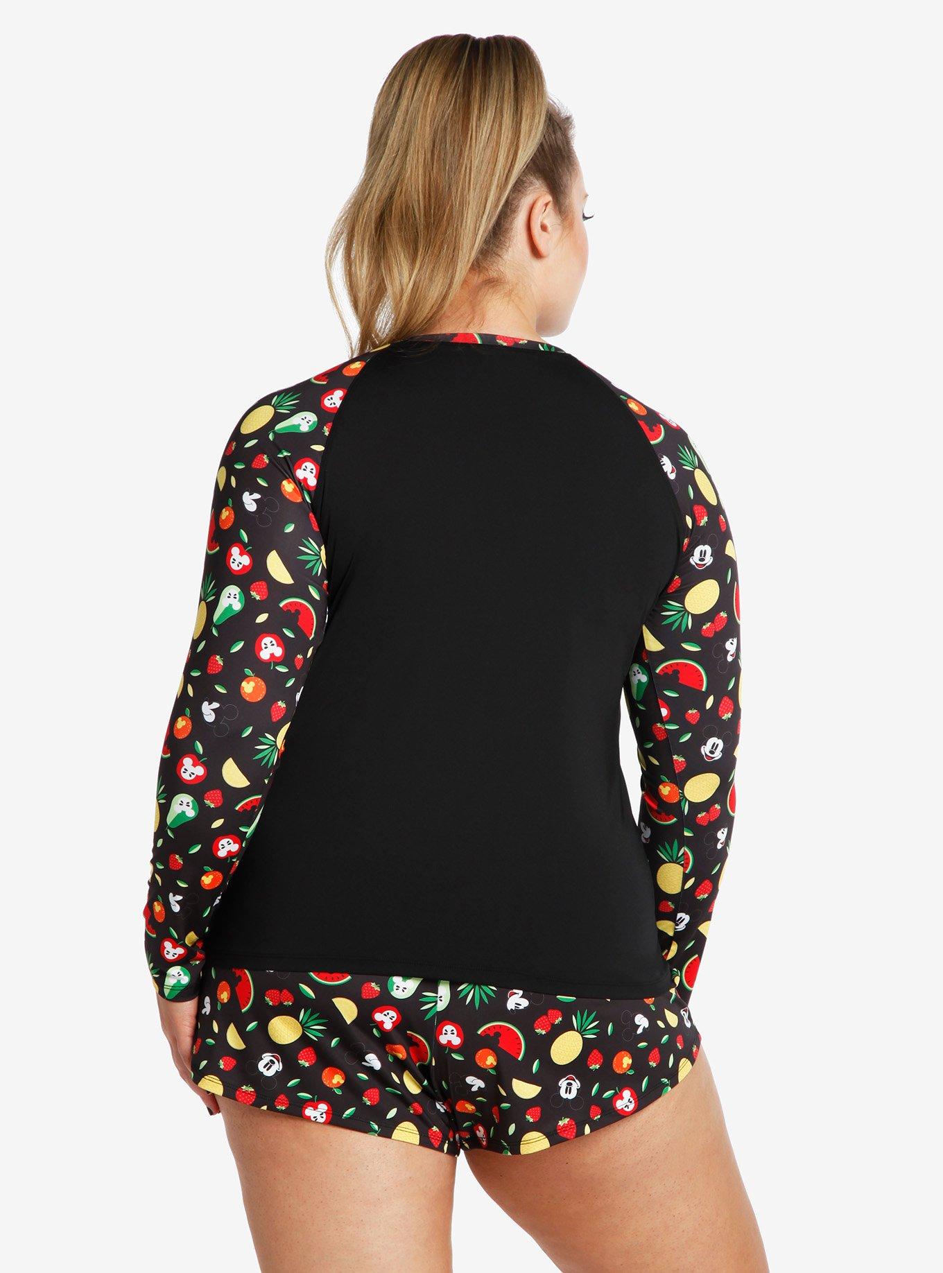 Disney Mickey Mouse Fruit Rash Guard Plus Size, MULTI, alternate