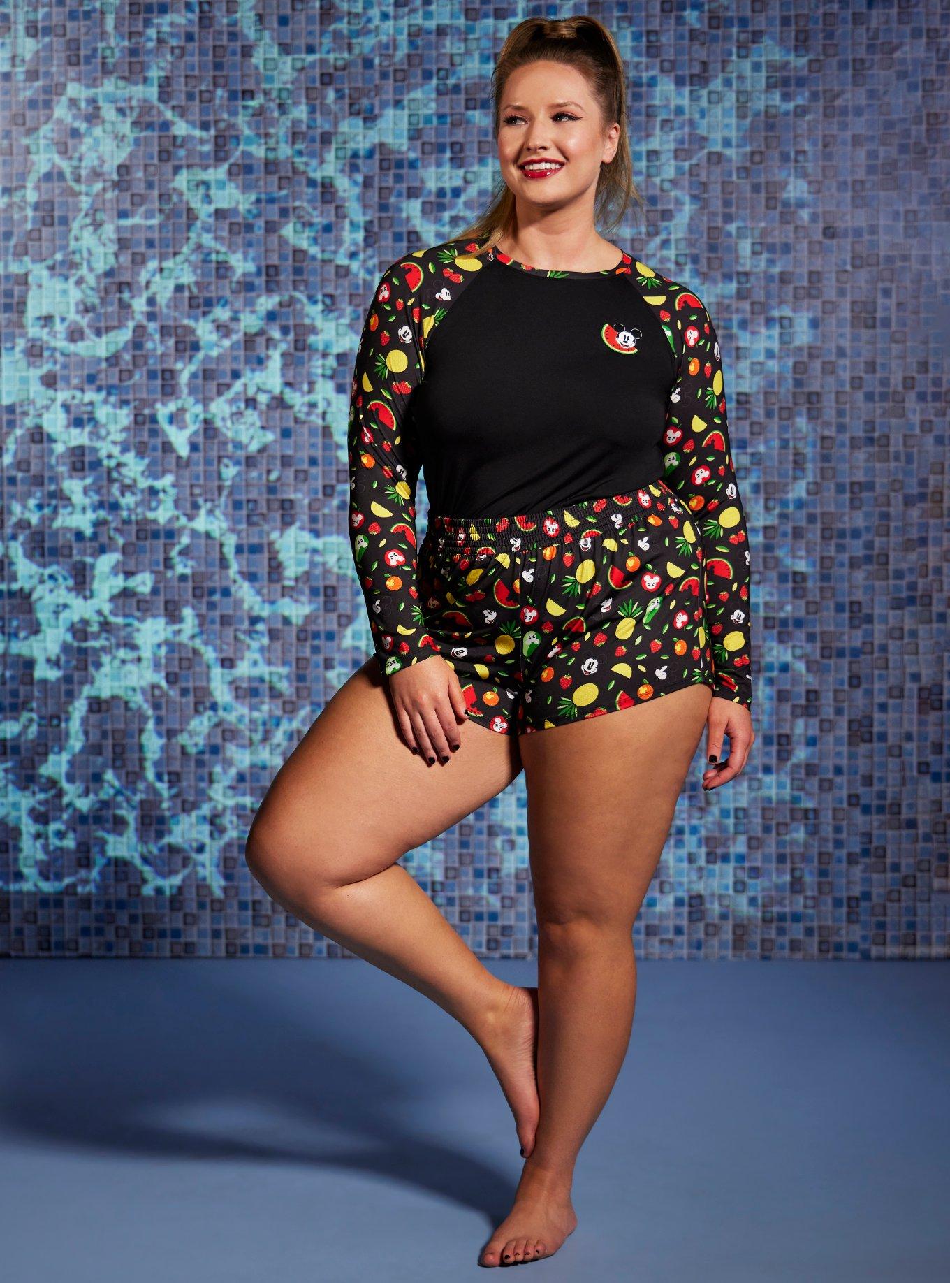 Disney Mickey Mouse Fruit Rash Guard Plus Size, MULTI, alternate