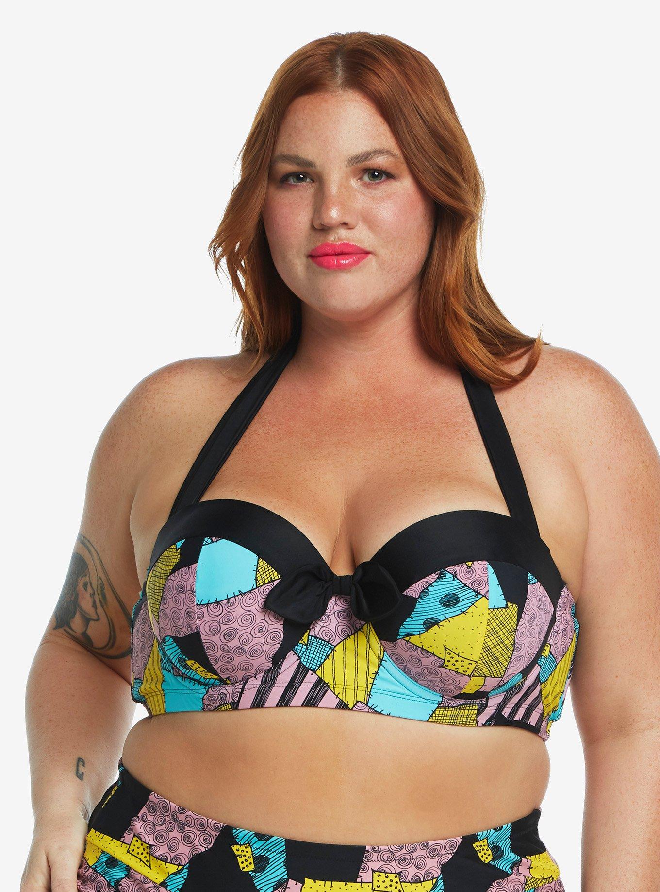 The Nightmare Before Christmas Sally Halter Swim Top Plus Size, , alternate