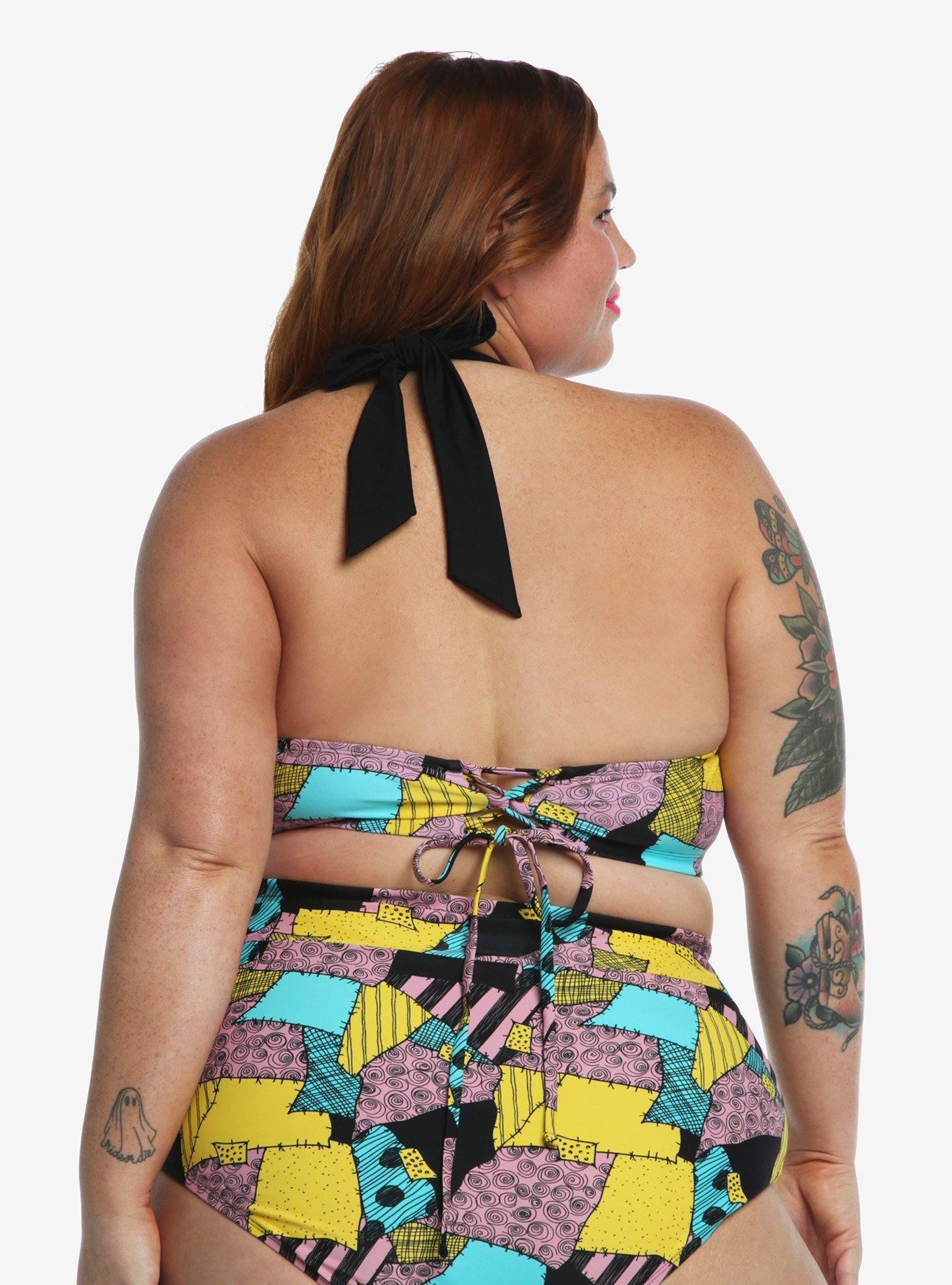The Nightmare Before Christmas Sally Halter Swim Top Plus Size, , alternate