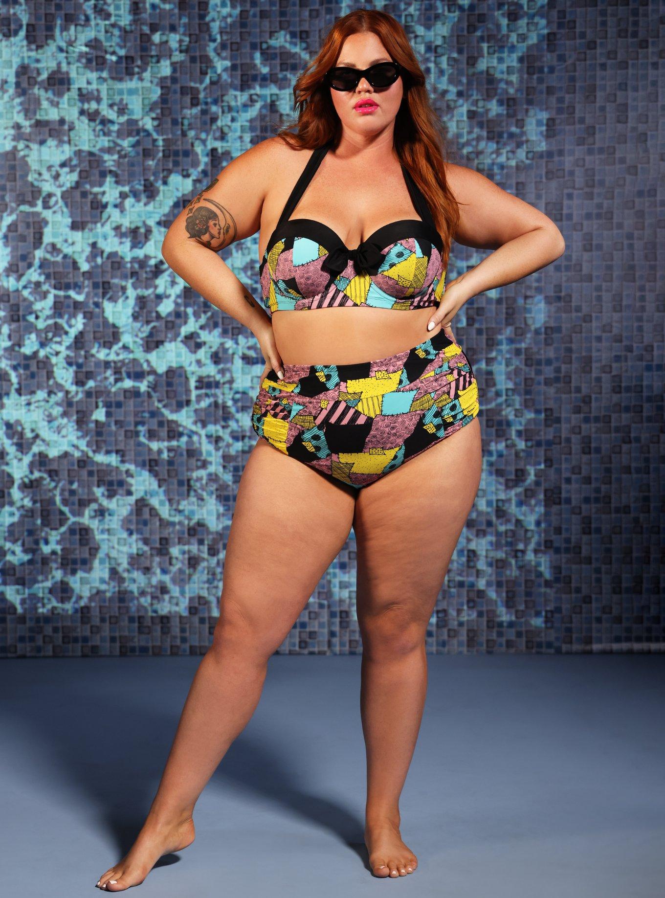 The Nightmare Before Christmas Sally Halter Swim Top Plus Size, , alternate
