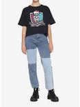 Monster High Crest Girls Crop T-Shirt, MULTI, alternate