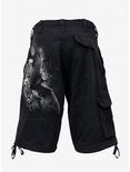 Bat Curse Vintage Cargo Shorts, BLACK, alternate