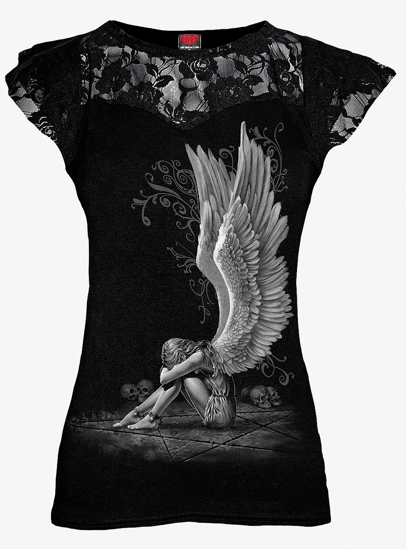 Fallen Angel Lace Detail Top, , hi-res