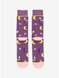Sailor Moon Luna Allover Print Crew Socks - BoxLunch Exclusive, , alternate