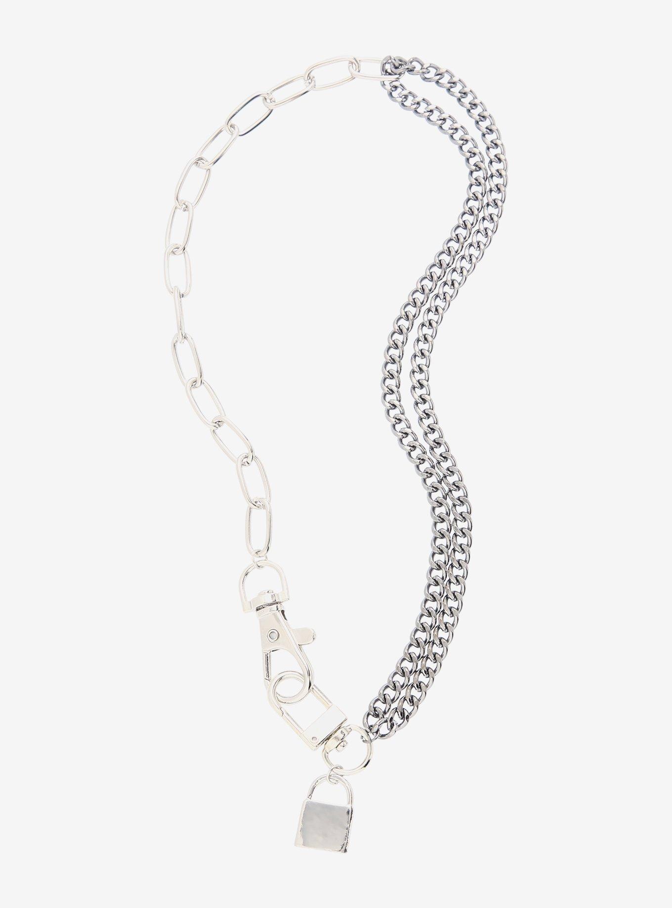 Padlock Mixed Chain Belt, , alternate