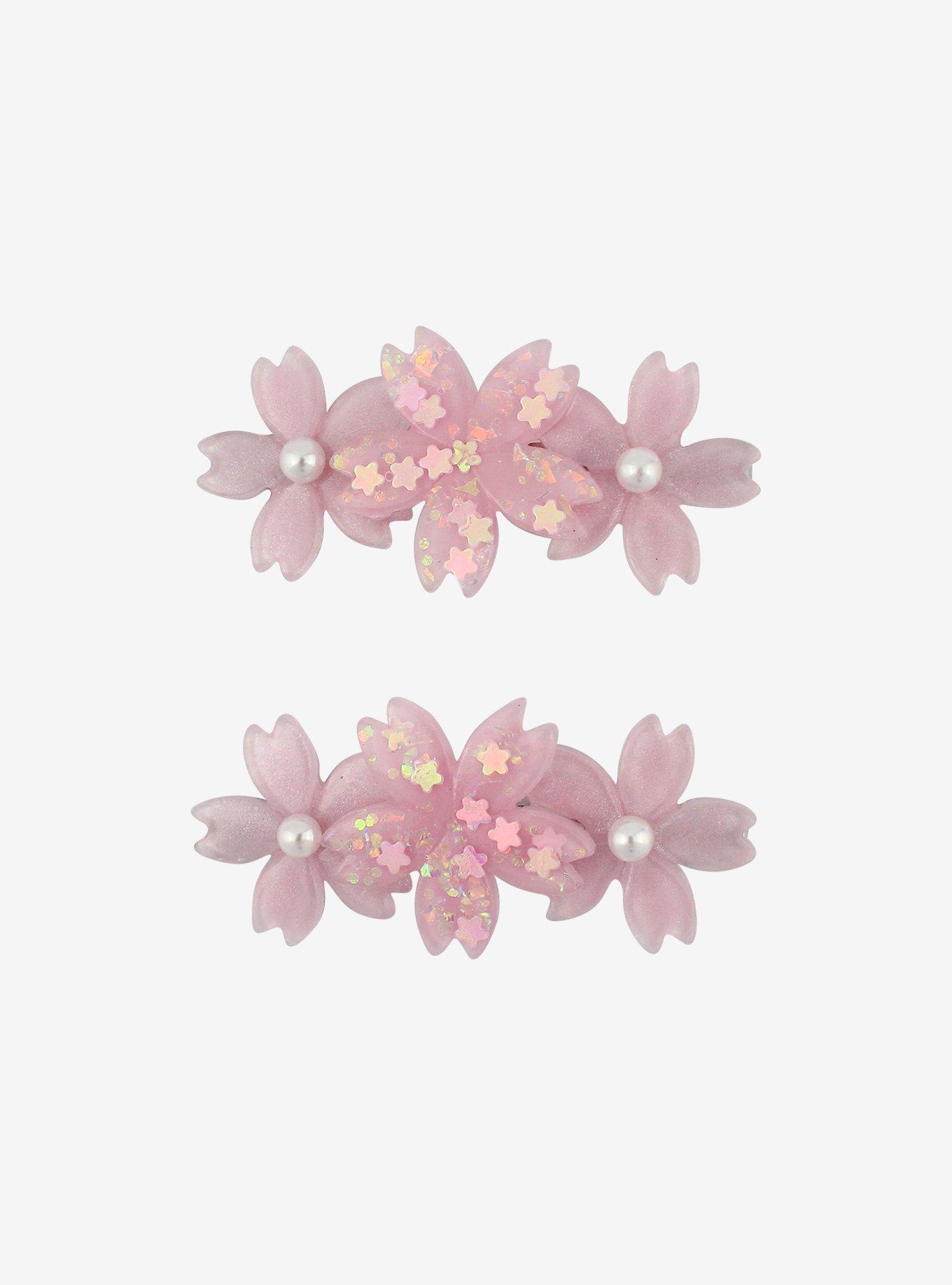 Sakura Flower Hair Clip Set, , alternate