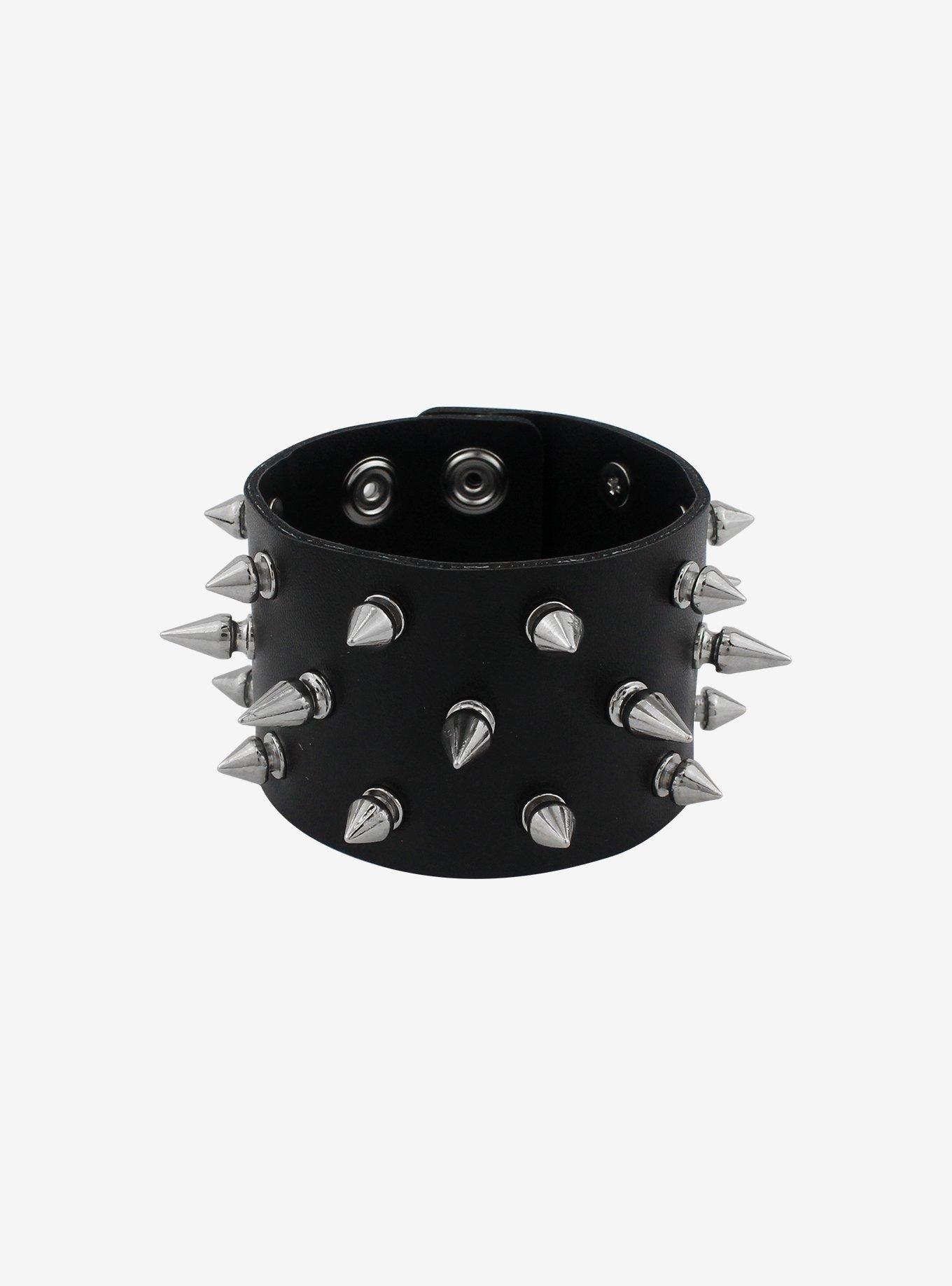Multi Length Spikes Wrist Cuff, , alternate