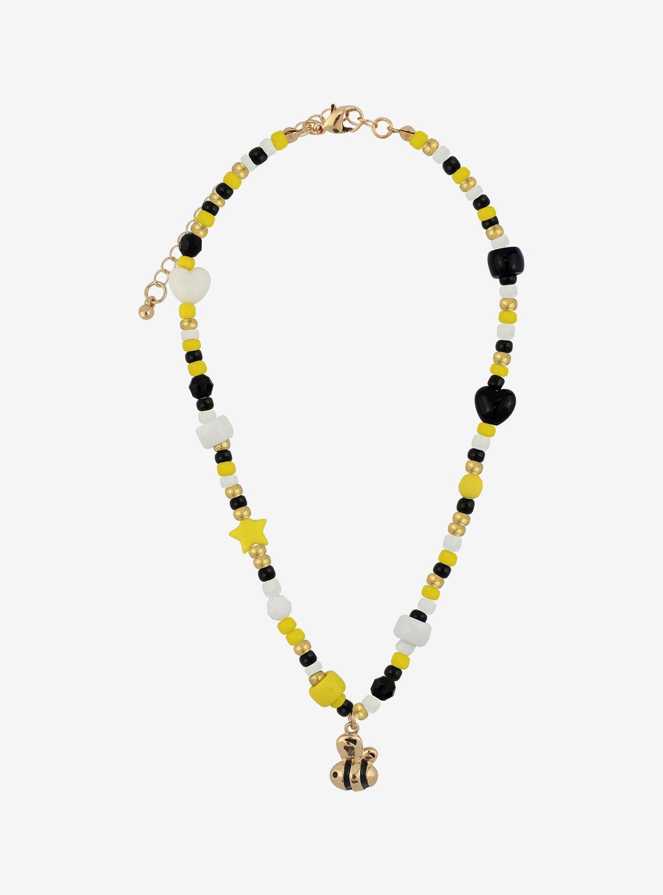 Bee Beaded Choker, , alternate