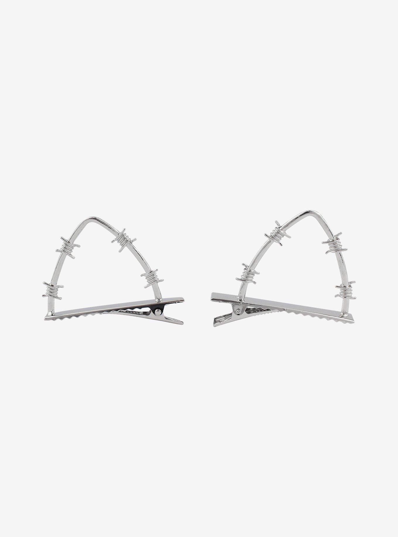 Barbed Wire Cat Ear Hair Clip Set, , alternate