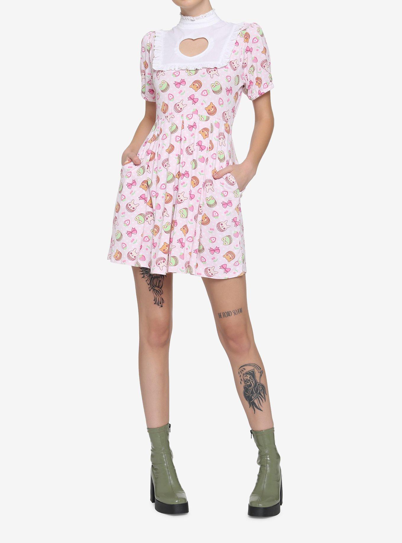Kawaii Macaron Pleated Dress, MULTI, alternate