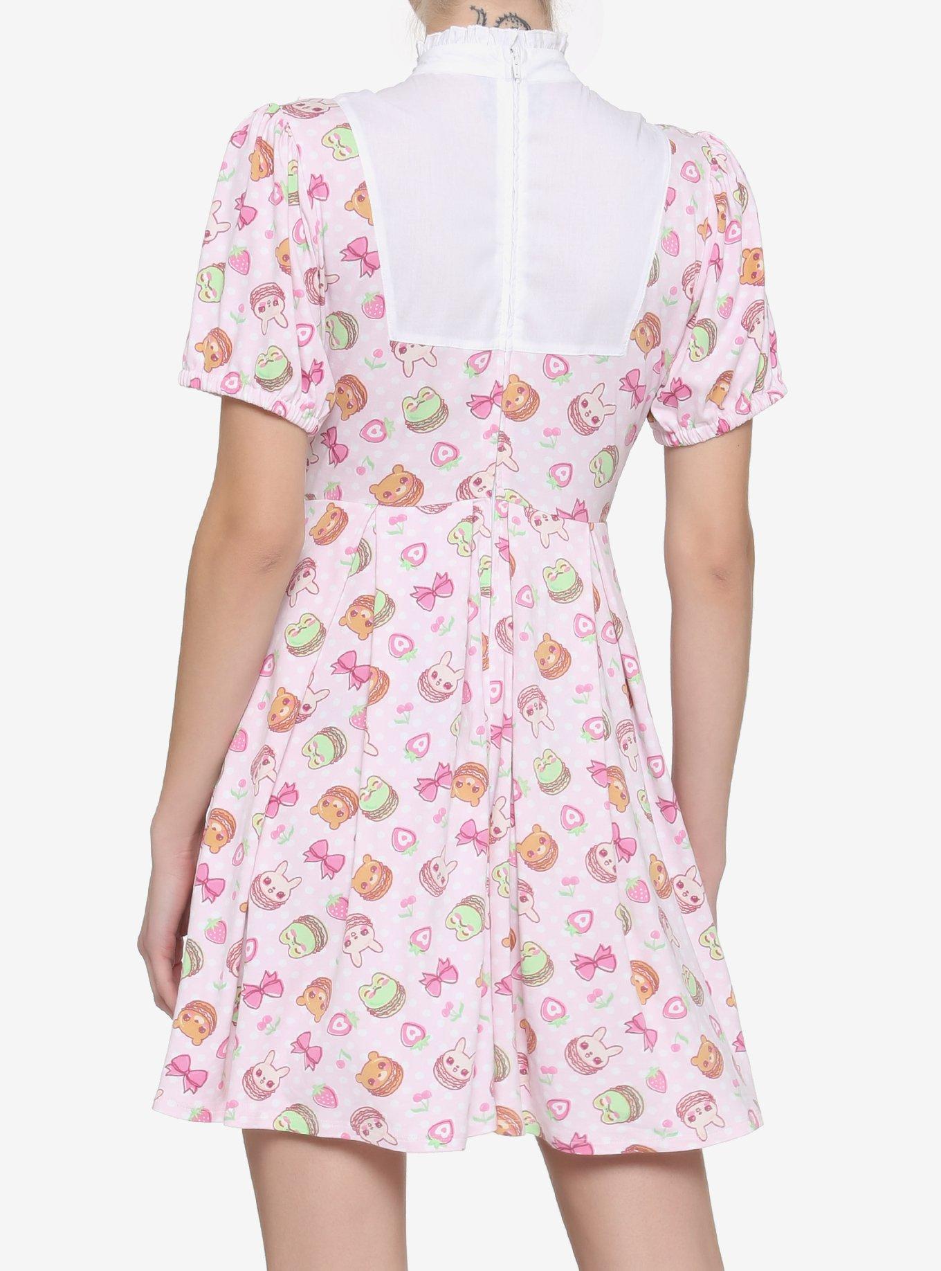 Kawaii Macaron Pleated Dress, MULTI, alternate