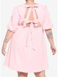 Pink Bow Babydoll Dress Plus Size, PINK, alternate