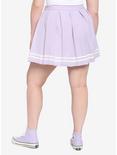 Lavender Pleated Cheer Skirt Plus Size, LAVENDER, alternate